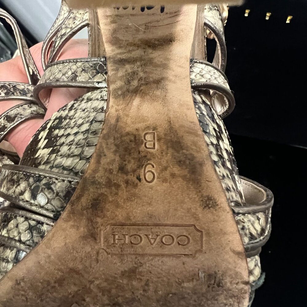 Coach Python Skin Platform Sandal - image 8